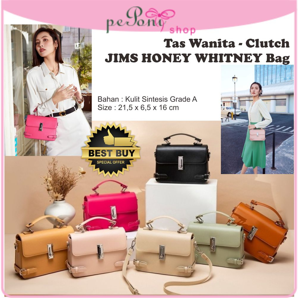 Tas Jinjing Wanita - Clutch JIMS HONEY WHITNEY Bag - tas Selempang - Clutch ada tali SALE