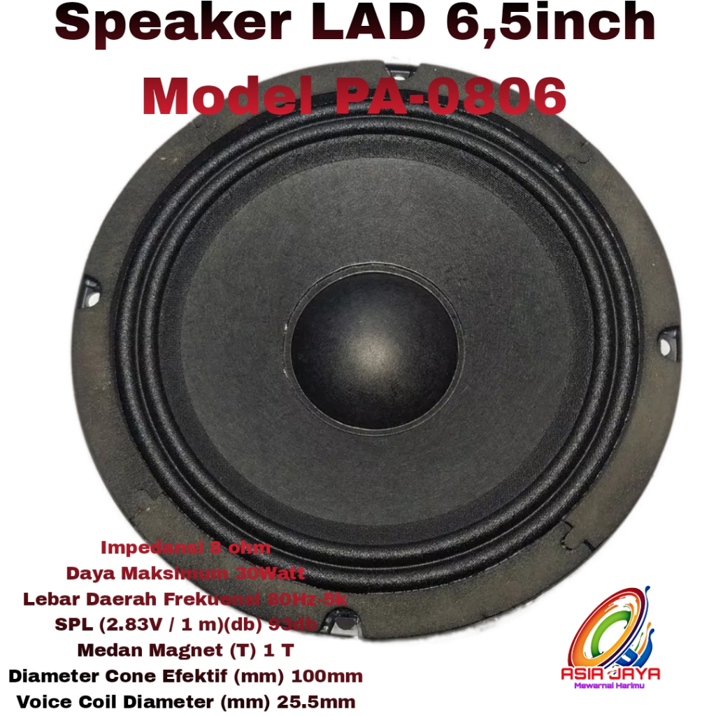 SPEAKER 6 INCH LAD PA 0806 FULLRANGE