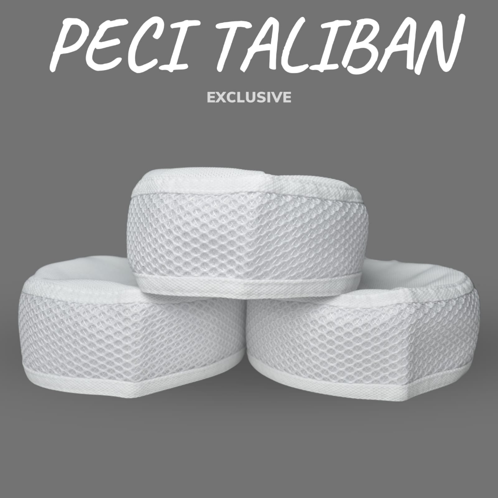 Peci kopiah talibann putih polos motif lubang jaring ukuran dewasa harga terjangkau kualitas bagus