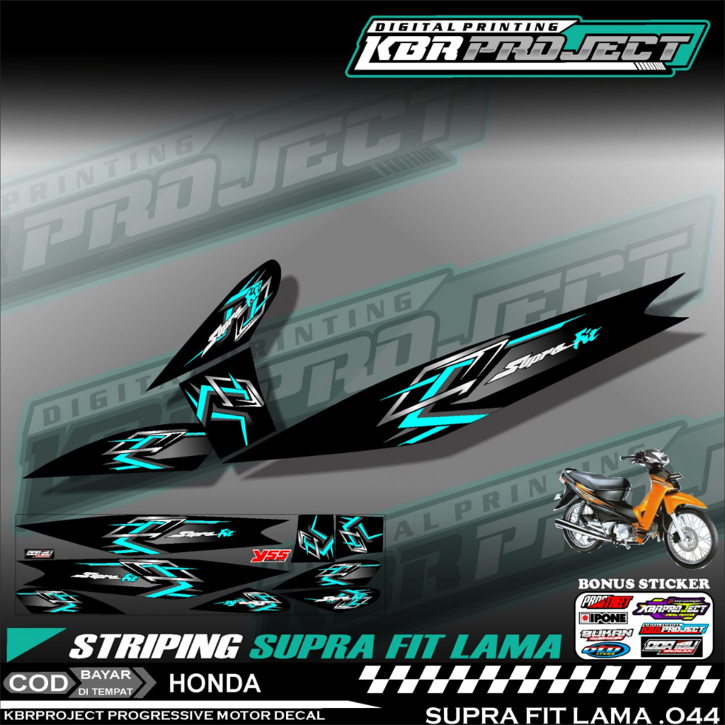 SUPRA FIT LAMA STIKER STRIPING PREMIUM MOTOR PREMIUM KEREN LIS VARIASI SUPRA FIT LAMA STIKER MOTOR H