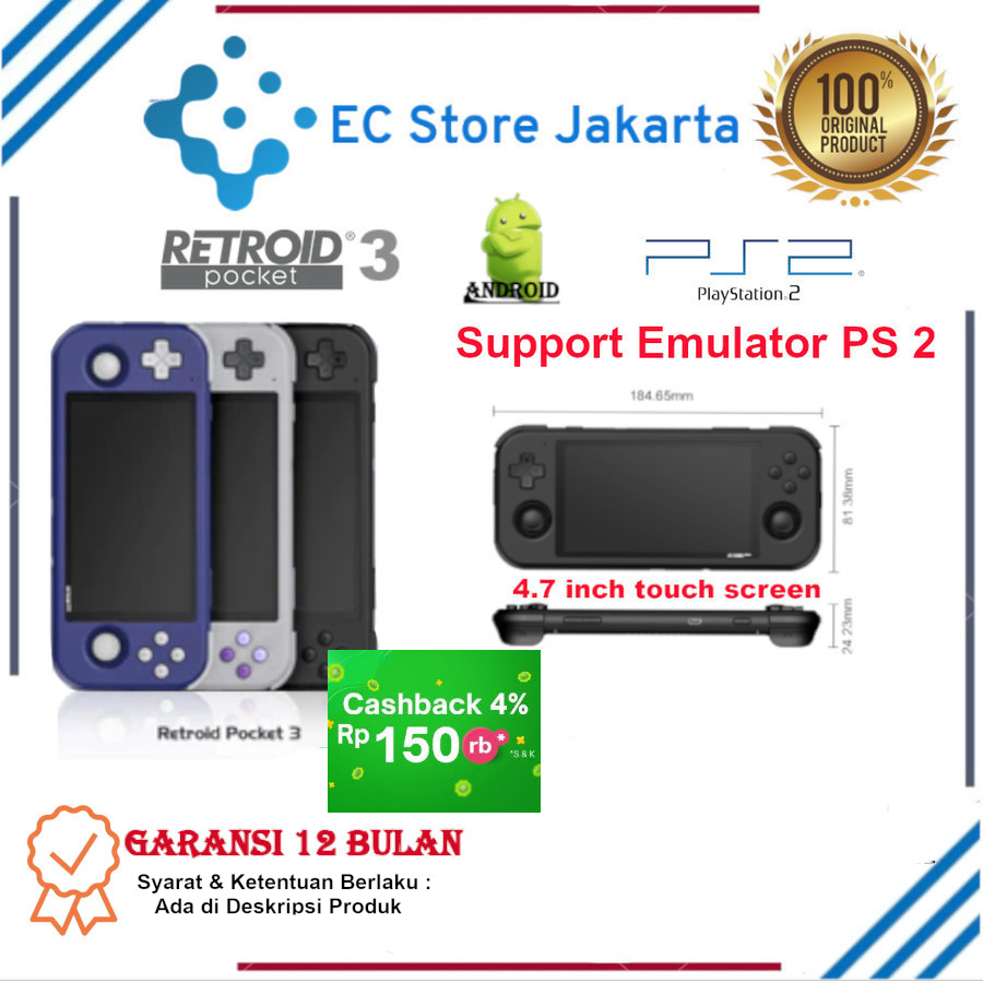 Retroid Pocket 3 Handheld Retro Gaming Console System Retro Classic Video Game Arcade Gameboy Neo Ge