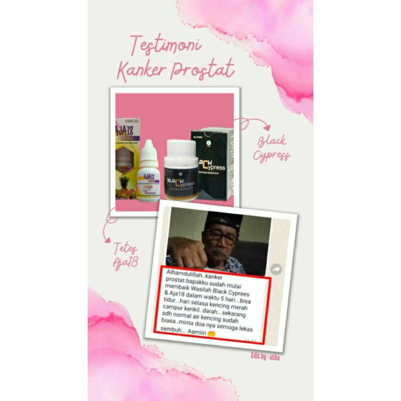 PAKET SEHAT BLACK CYPRESS DAN AJA18 SOLUSI KANKER PROSTAT