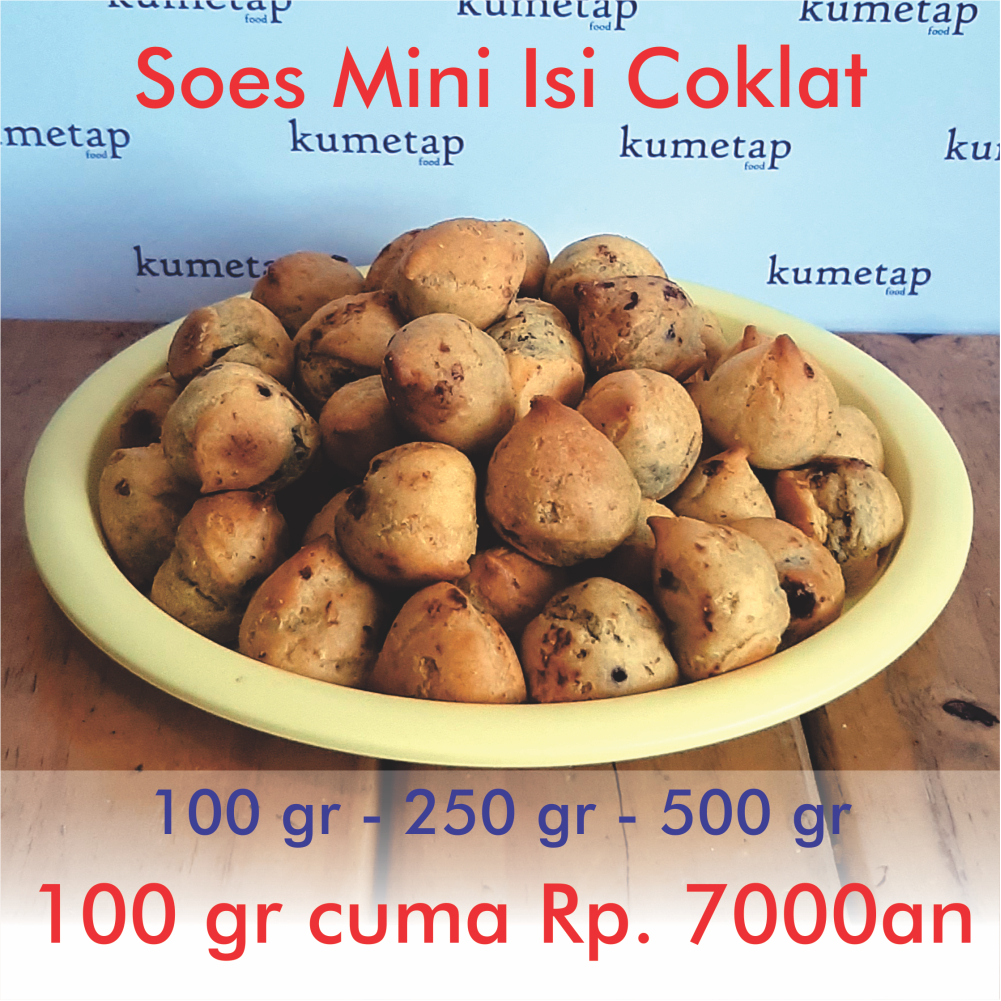 

Soes Mini Isi Coklat | KEMASAN 250 GR