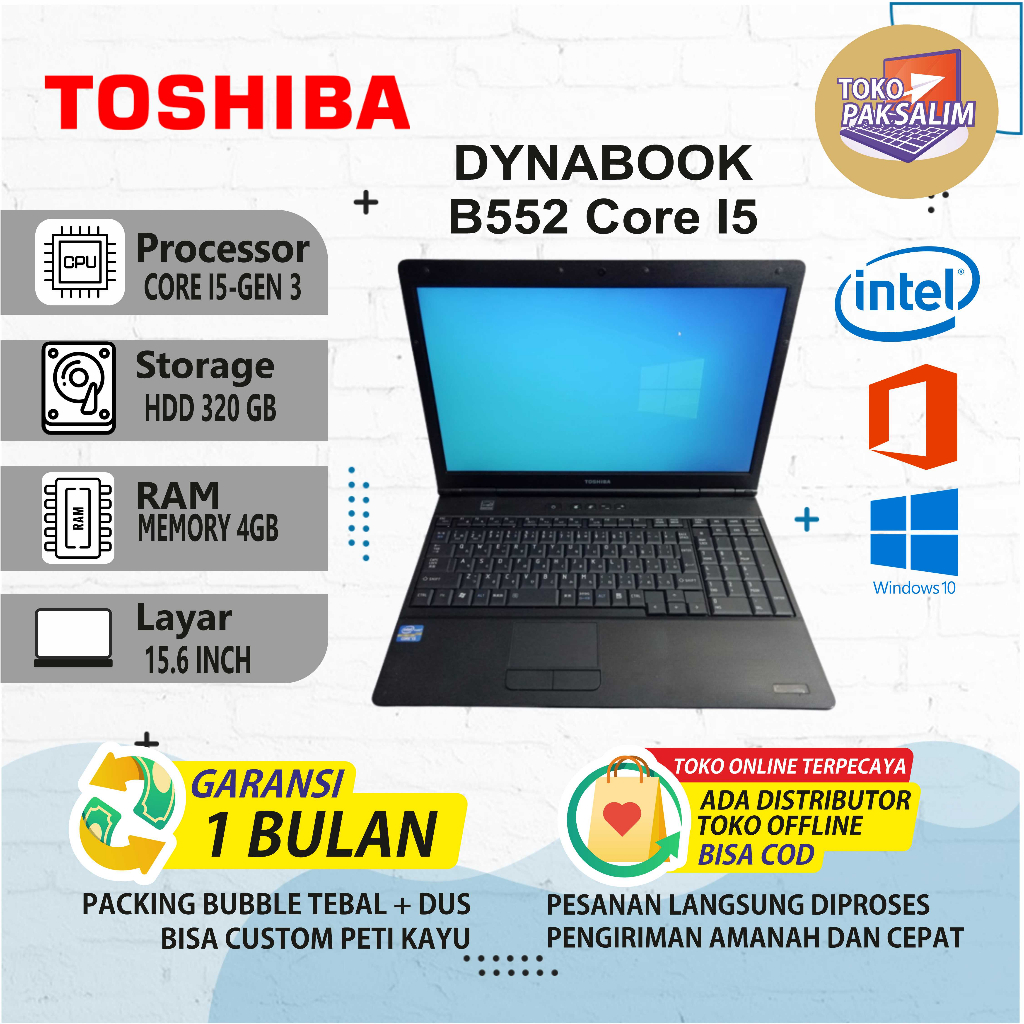Laptop Toshiba Dynabook b552 Second Branded