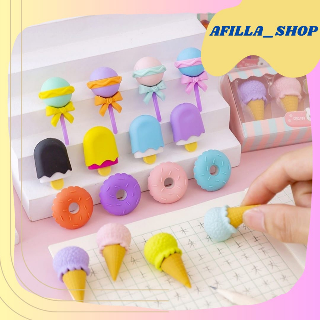 

Penghapus Set 4Pcs Karakter Lucu Alat Sekolah Anak Penghapus Pensil Buku