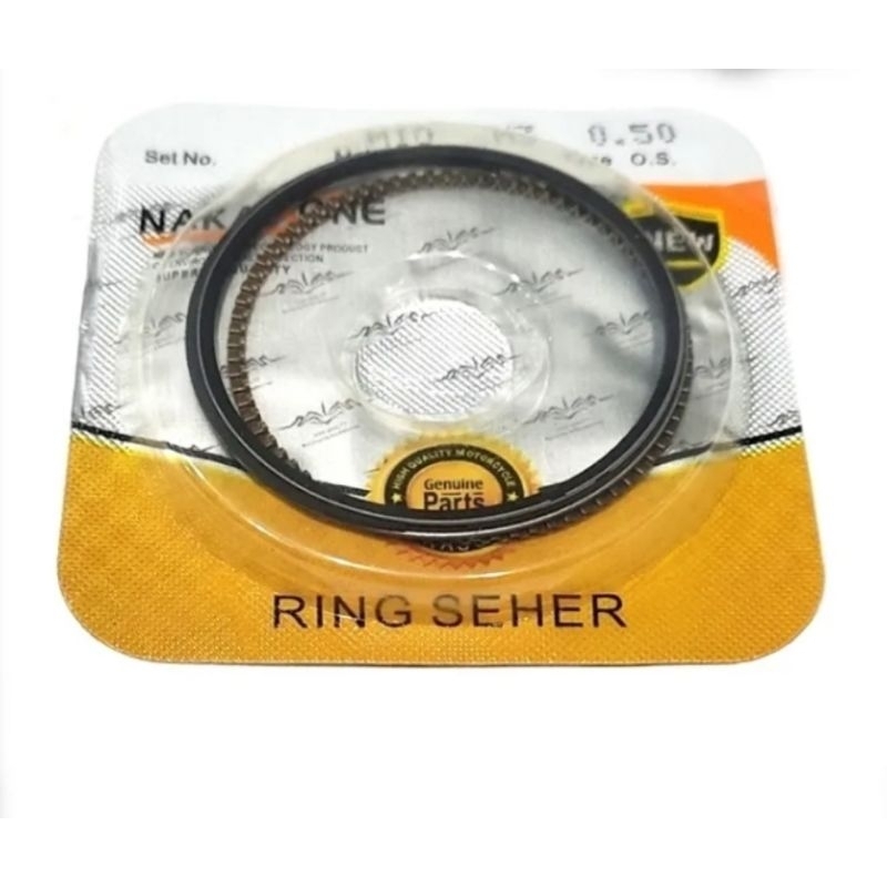 RING SEHER RING PISTON MIO M3 MIO Z MIO.S SOUL GT 125 FINO 125 NAKASONE OS 0,50 RING SEHER UKURAN 0,