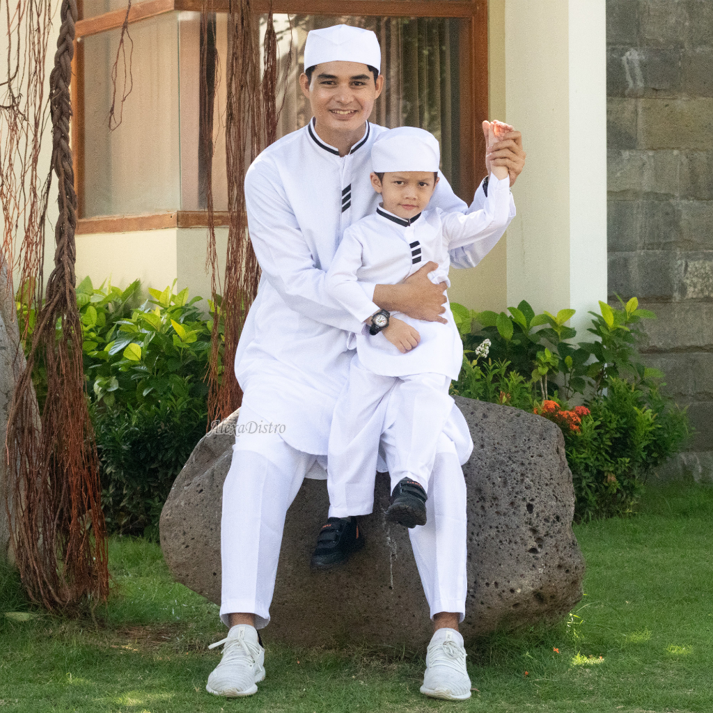 Setelan Baju Koko Muslim Pria Kurta Turki Remaja Dewasa Lengan Panjang PASHA