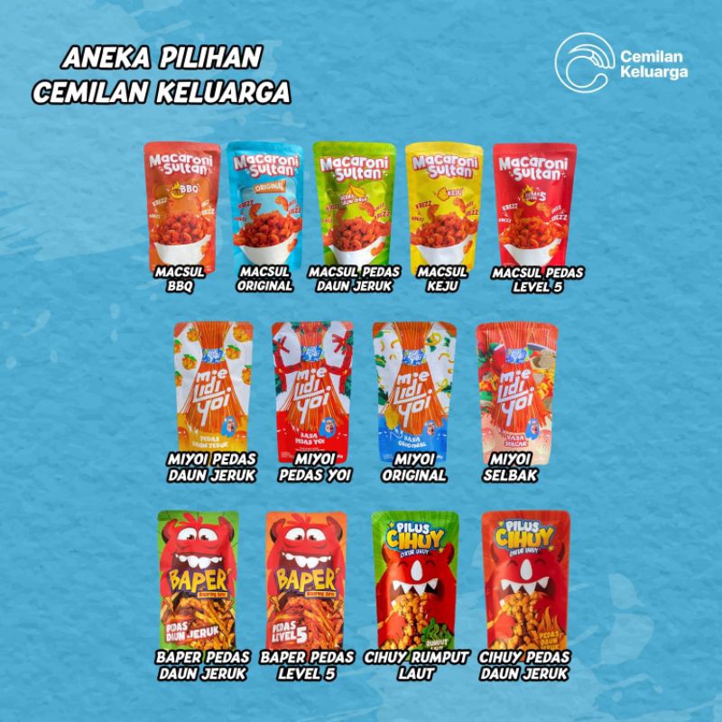 

Cemilan Macaroni Sultan Paket 50 Bungkus