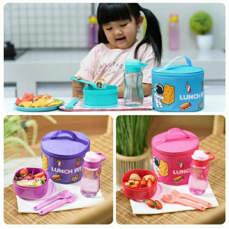 Tas bekal anak set/lunchbox/kotak makan/wadah bekal