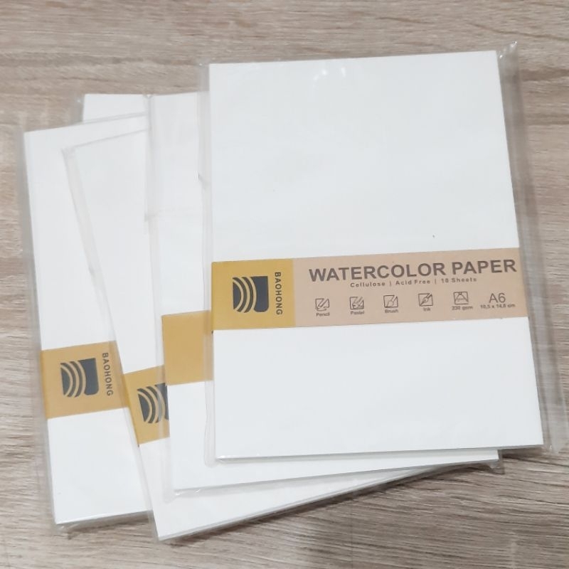 

Baohong Cellulose Watercolour Paper A6 230gsm