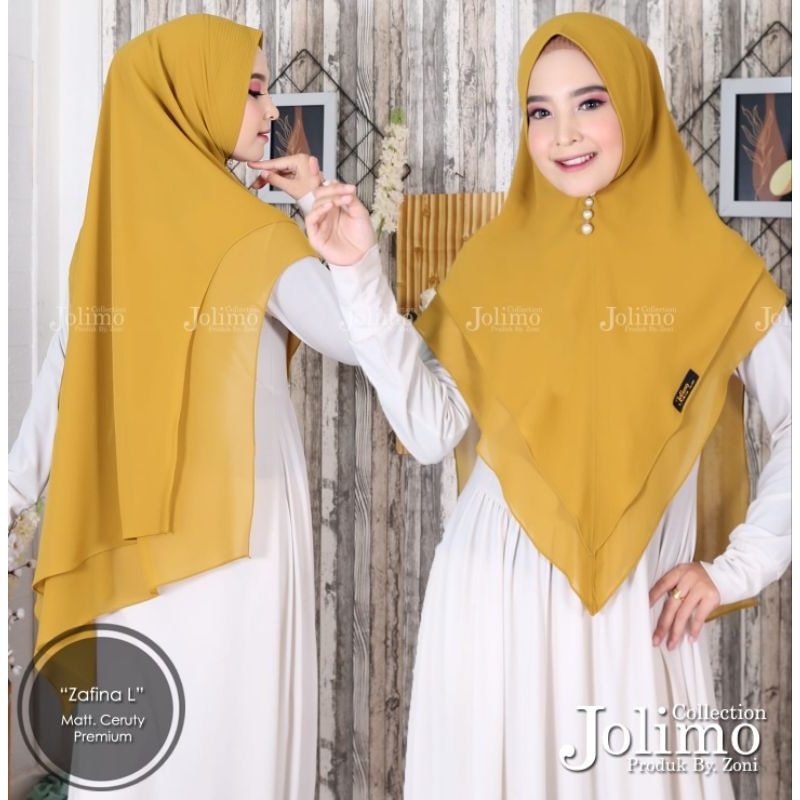 Khimar Syari Ceruty Sahla (M) & Zafina (L) – Jilbab Syari 2 Ukuran / Hijab Syari Premium