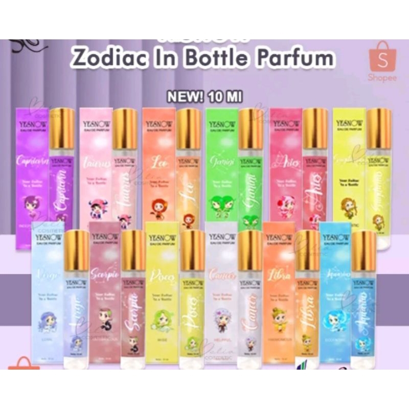 YESNOW Your Zodiac In a Bottle | Ukuran 10ml 4,5ml | Eau De Parfum | Parfume | Pewangi Badan | BPOM
