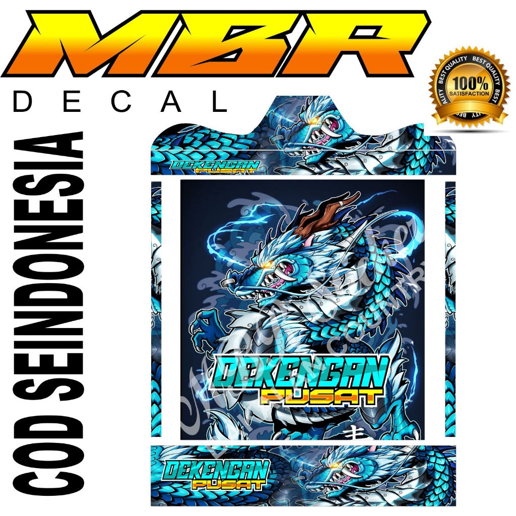stiker sangkar dekengan pusat/decal stiker sangkar dekengan pusat