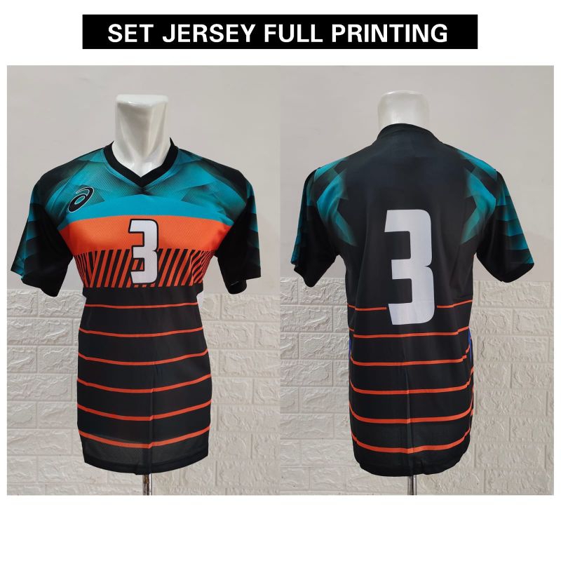Baju voli kaos voli kostim voli bernomor full printing