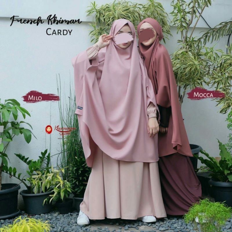 French Khimar Cardy (free cadar tali)/Khimar Jumbo/Khimar Lengan/Kualitas Premium