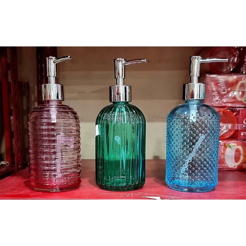 dispenser sabun cair/ botol sabun cair 500ml/ tempat sabun cair kaca