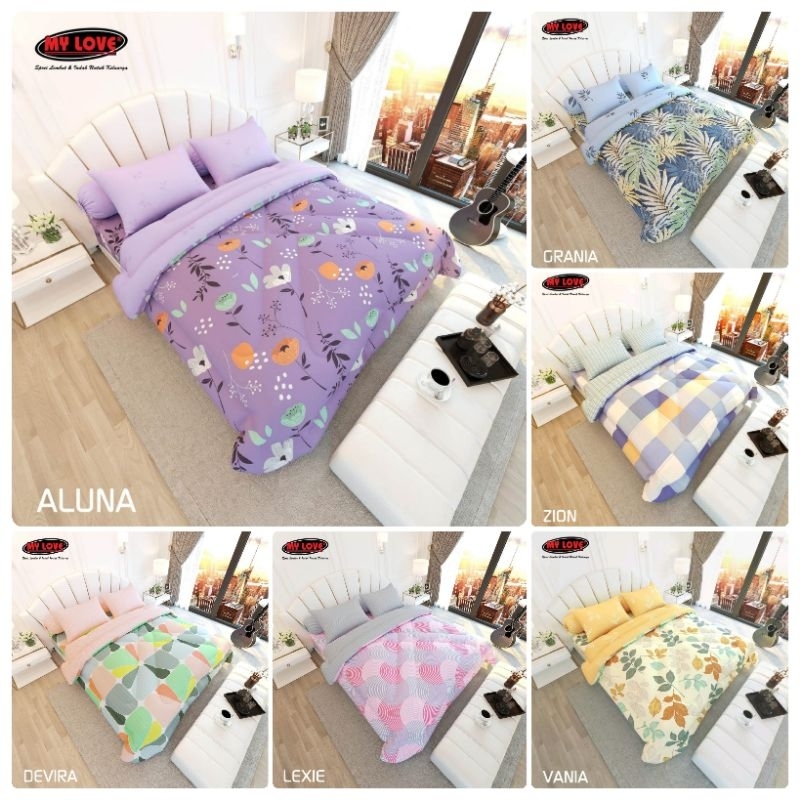 NEW Motif My Love Bed Cover (Bedcover Saja) 180x200 / Bedcover My Love Tanpa Sprei
