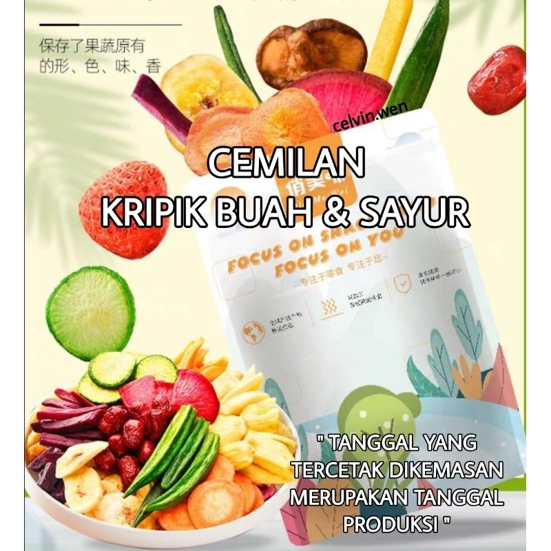 

HALAL Cemilan Snack Sayur Buah Kering/Krupuk Sayur Buah Kering/Snack Sehat Diet Dried Vegetable