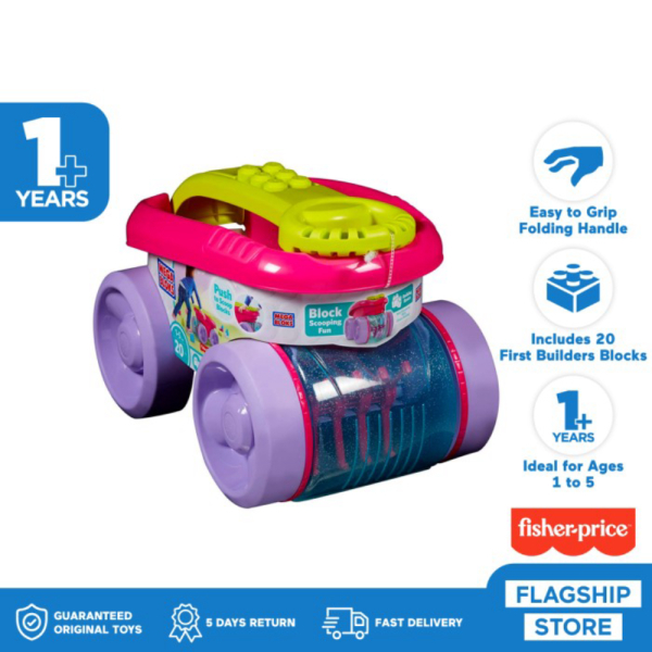 

Pink Block Promo Builders First Berkualitas Mainan - Mega Balok Blocks Wagon Scooping