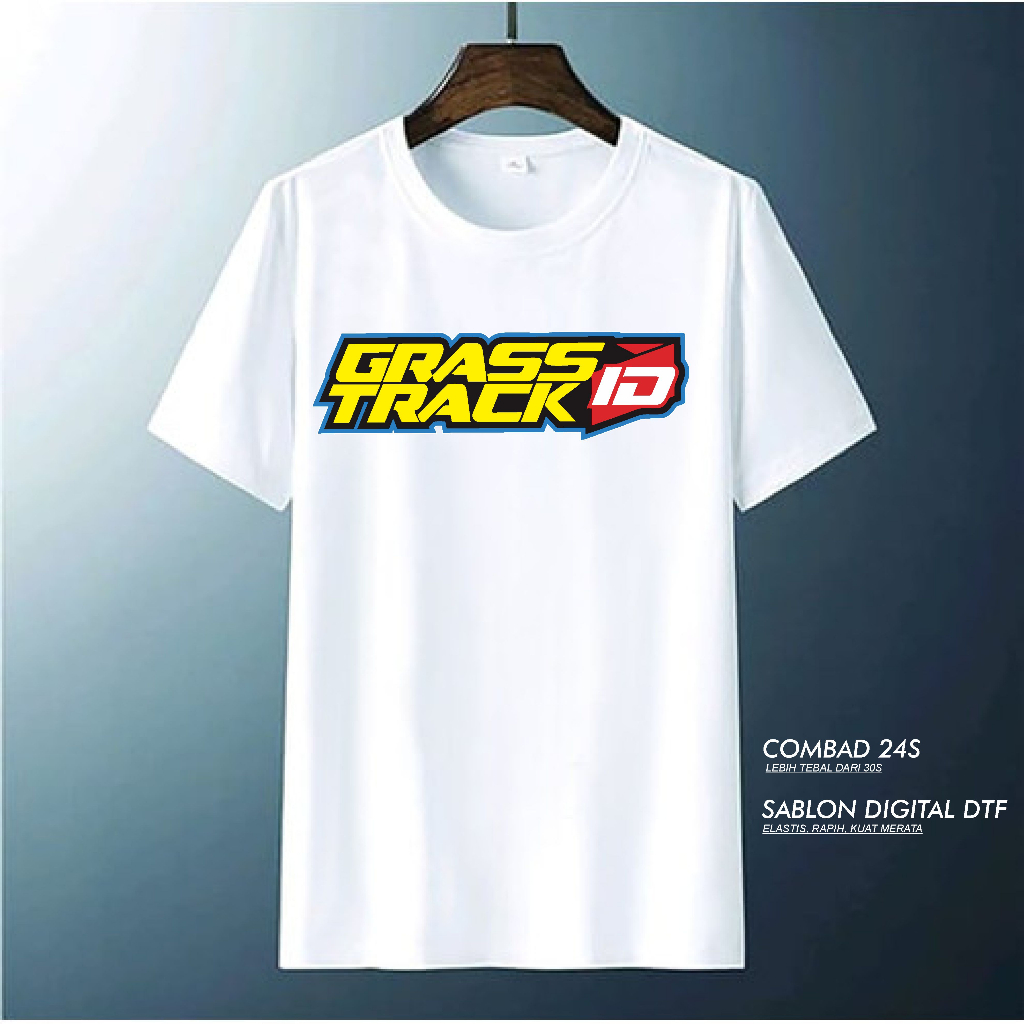 Kaos Grasstrack ID/ Putih/ Kaos Racing/ Kaos Motorcross/ Kaos Trail/ Kaos Grasstrack/ Kaos Grasstrac