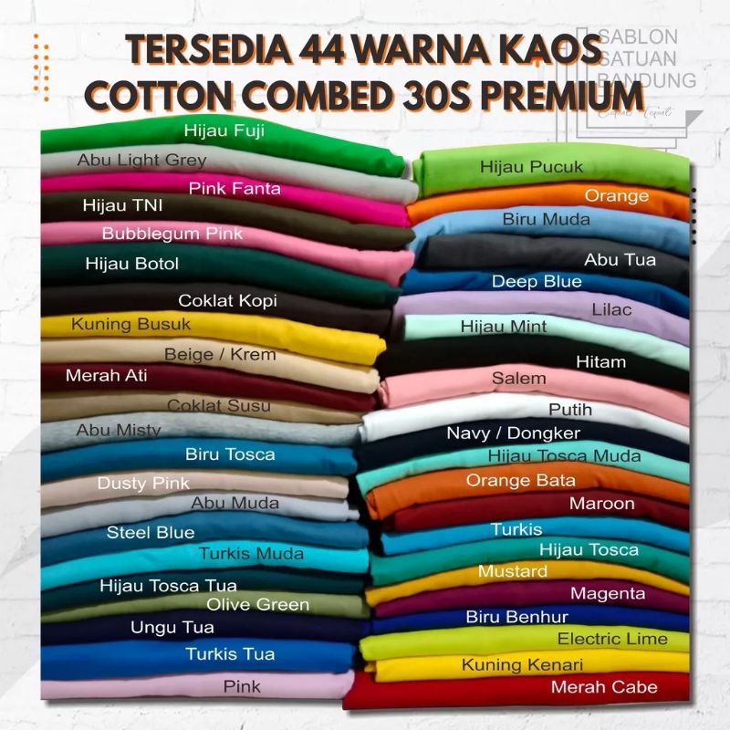 KAOS POLOS PRIA BAJU POLOS KATUN KOMBET