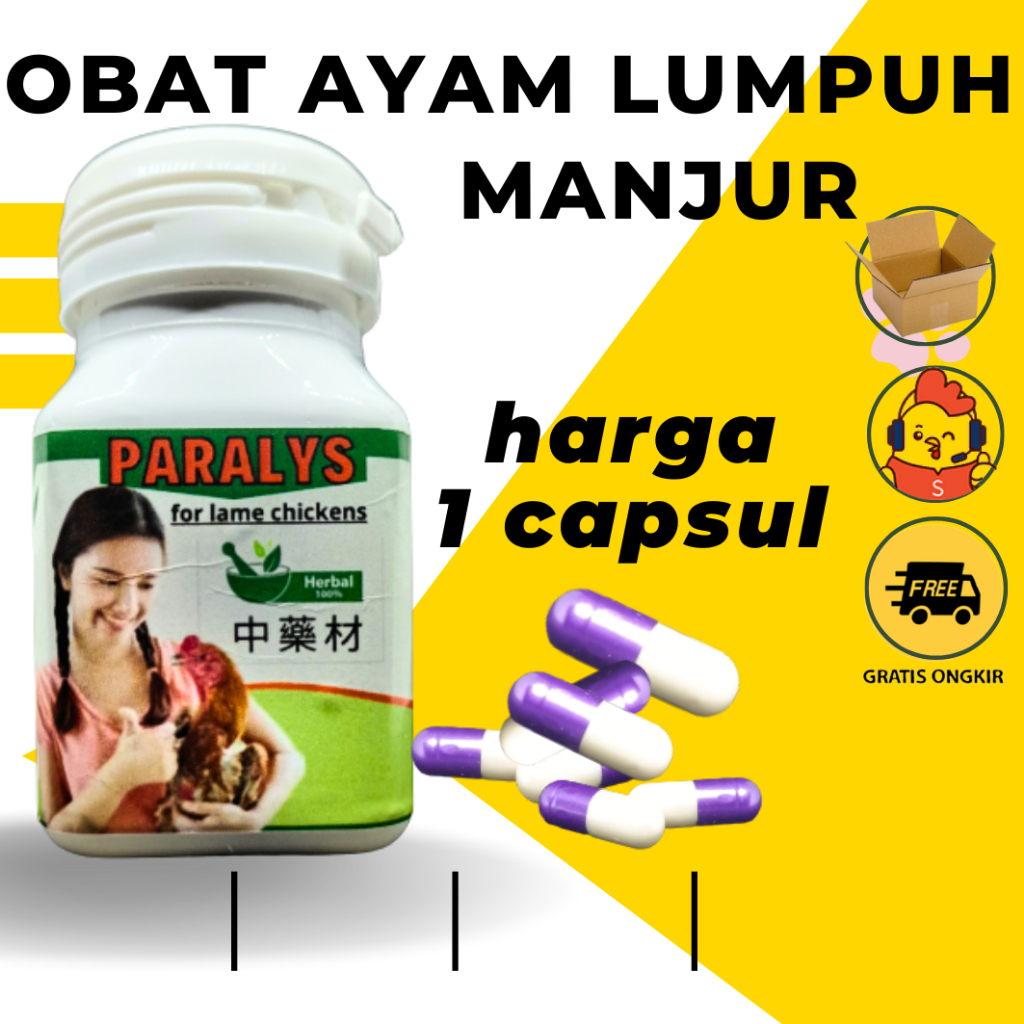 1 KAPSUL PARALYS OBAT LUMPUH AYAM PALING AMPUH ZEORFARM