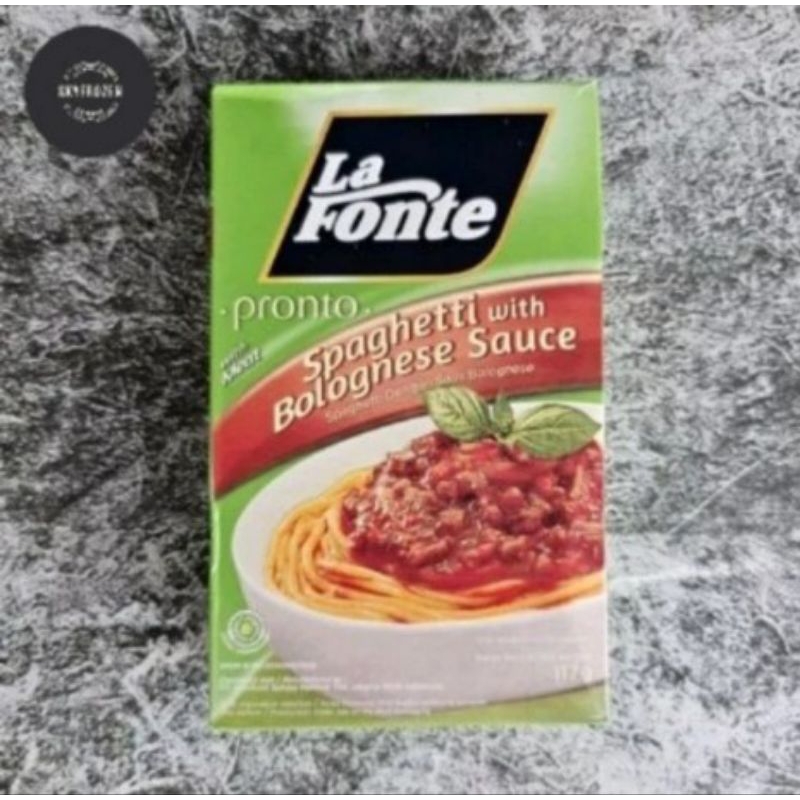 

La Fonte Pronto Spaghetti Whit Bolognese Sauce 117gr Lafonte