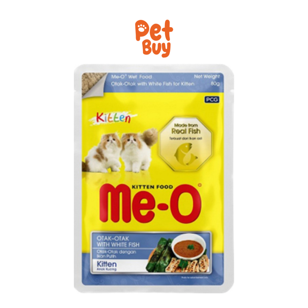 Meo Pouch Kitten Otak-Otak with White Fish 80 gr