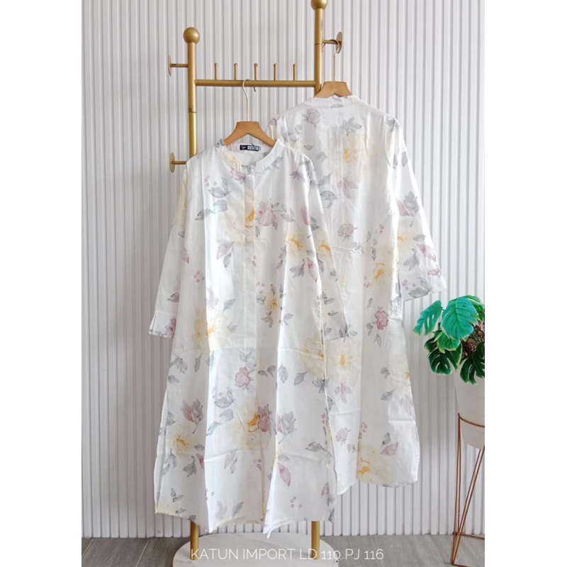 tunik bunga import / tunik import best seller / tunik kekinian