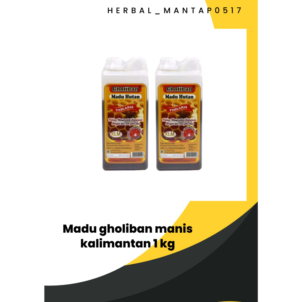 

Madu Gholiban kalimantan 1 kg l botol plastik I asli original