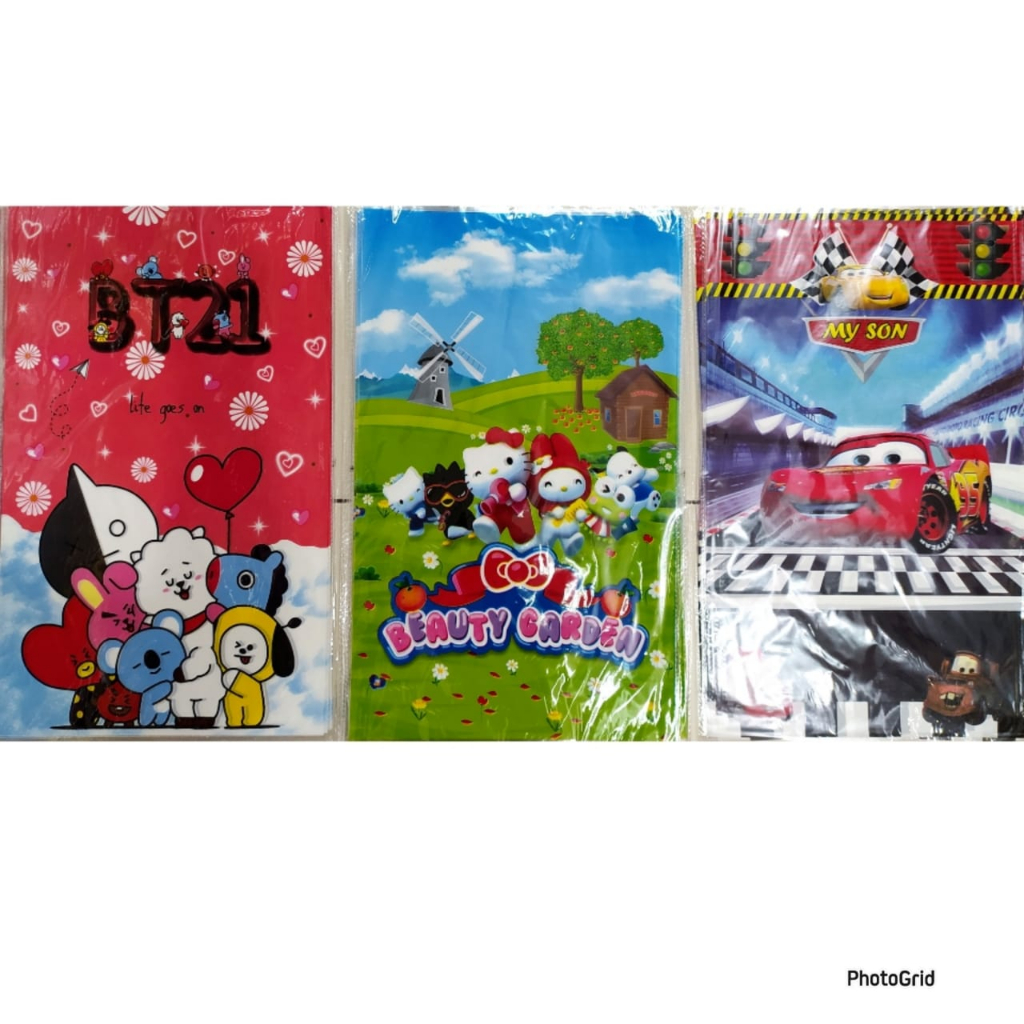 

OPP Ultah Besar 25x40 Plastik Goody Snack Bday Karakter BT21 Cars Kitty