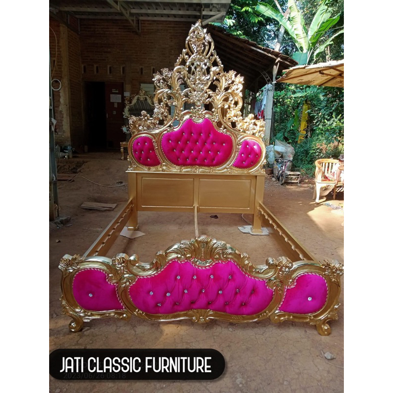 Tempat tidur set mewah kamar set mewah kayu jati furniture mebel jepara