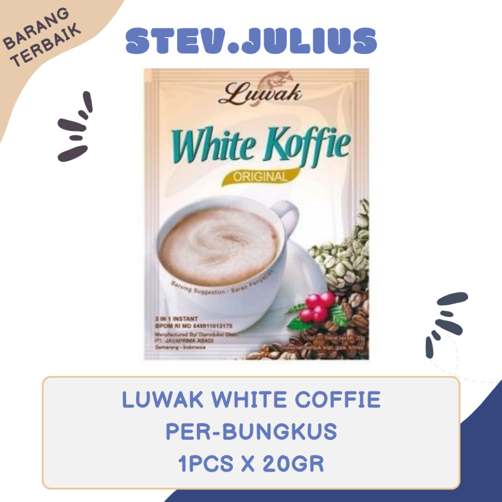 

KOPI LUWAK WHITE COFFE 1BUNGKUS PROMO