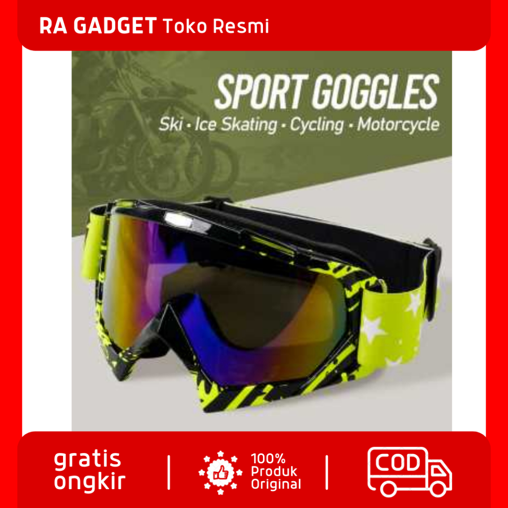 Kacamata Goggles Ski Ice Skating Cycling Motorcycle Double Layers UV400 / Kacamata Googles Goggle Go