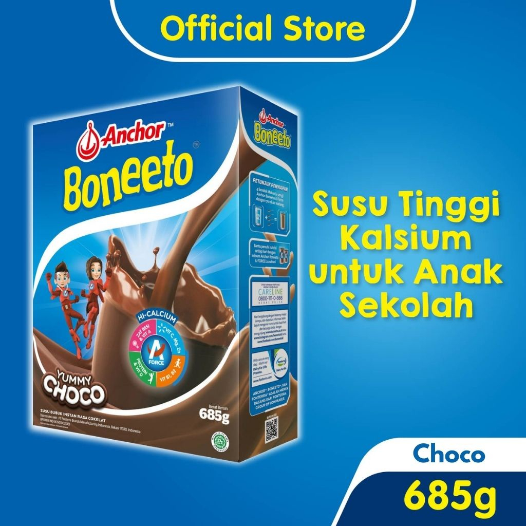 

Boneeto Susu Bubuk Anak Sekolah Yummy Choco 685g - Nutrisi Pertumbuhan Anak untuk Daya Pikir dan Tubuh Aktif