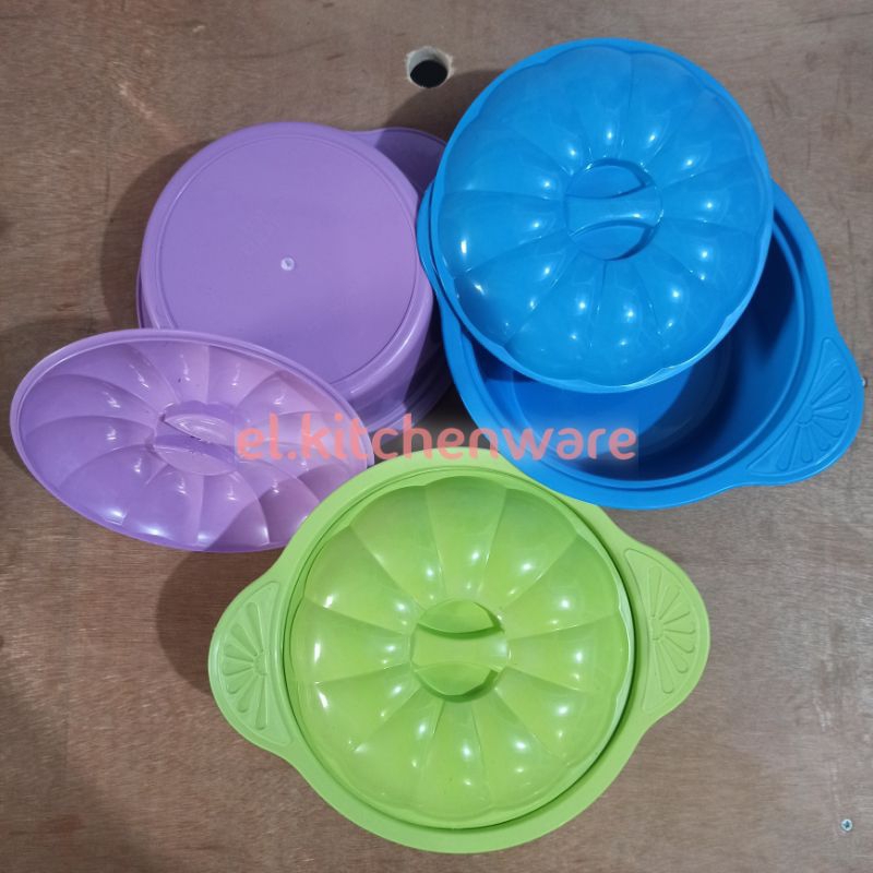 yuyi bulat - wadah cantik serbaguna lengkap dengan tutup - plastik foodgrade - tempat penyimpanan sa