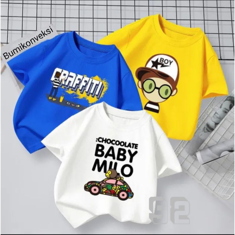 Kaos anak /kaos anak chocoolate baby Milo /kaos anak boy /kaos anak graffiti /kaos anak distro unise