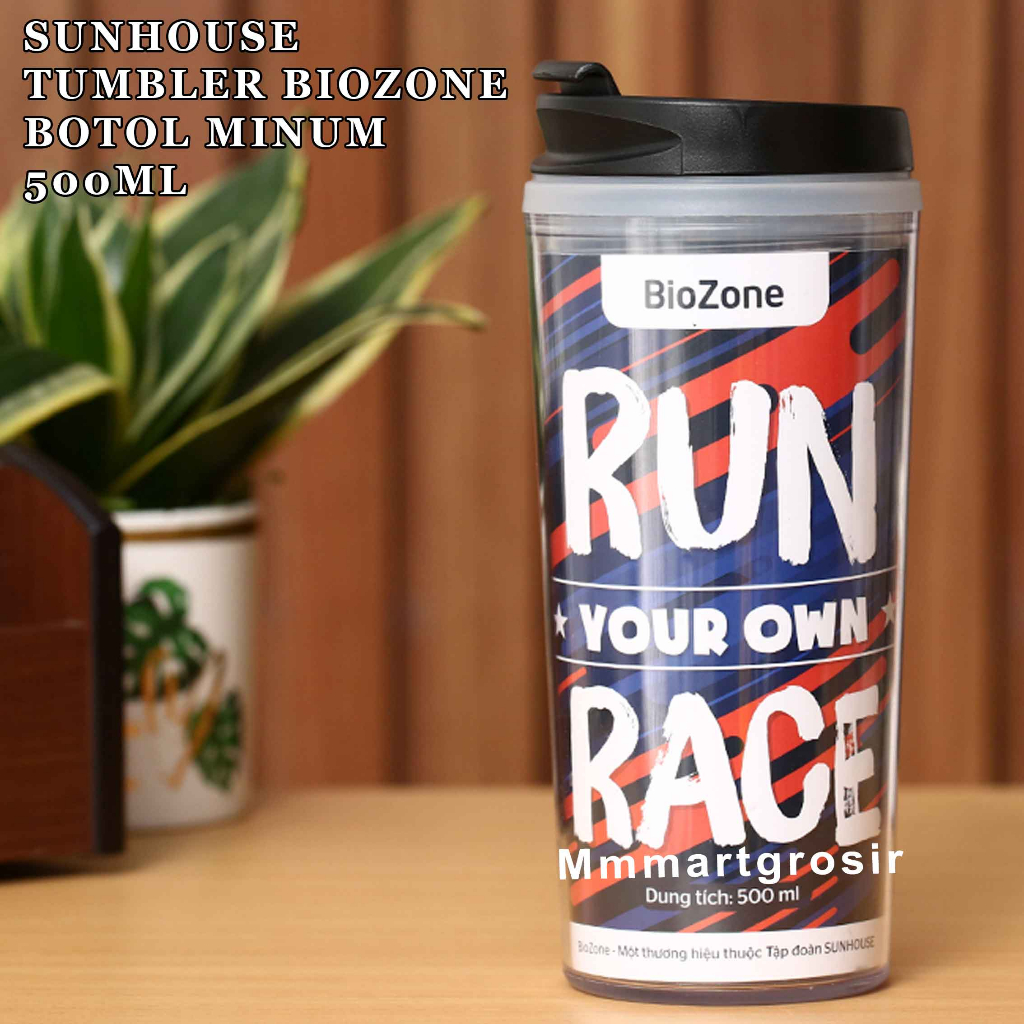 Sunhouse / Tumbler Biozone / Botol Minum Sport / Hitam / 500ml