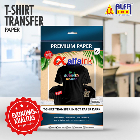 

(ALFAINK) T-SHIRT TRANSFER INJECT PAPER DARK A4