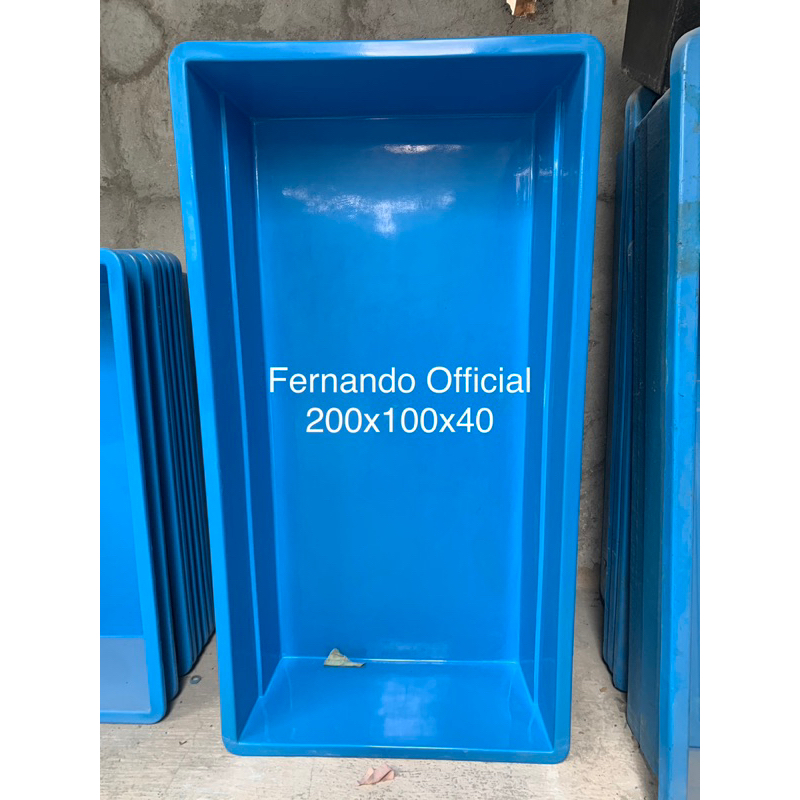 Bak Fiber Kotak / Kolam Fiber Persegi 200 x 100 x 40cm