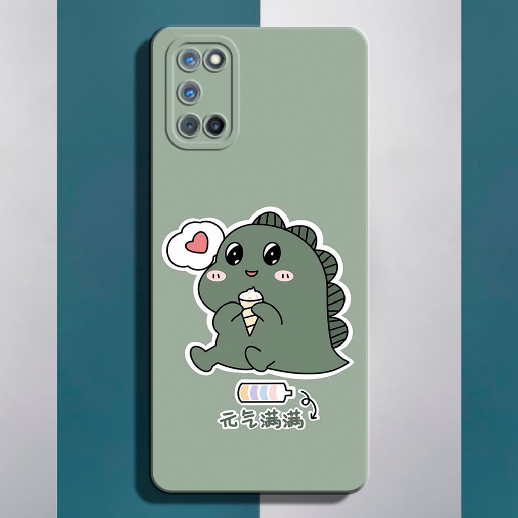 [Fashion Case Dino Cute] - Case Hp Oppo A92/A52 - PICKS STORE - Softcase - Kesing Hp  Candy - Case A