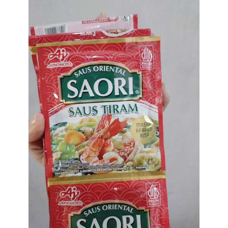 

SAORI Saus Tiram Sachet 23ml (5pcs) Saos Oriental Oyster Sauce