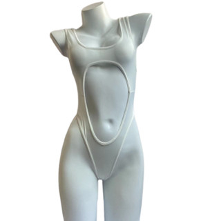 BRI*BT1318 Lingerie Wanita Bahan Lace Seksi Bodysuit Tanpa Lengan Lingeri Open Crotch Sexy Cosplay-2