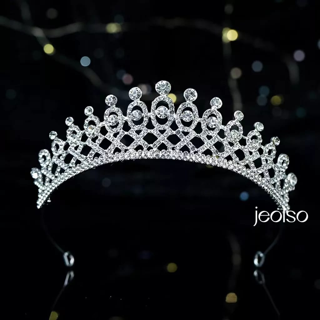 Mahkota Coral -  Mahkota Tiara Pengantin Murah - Mahkota Wisuda Simple - Aksesoris Kepala Pengantin