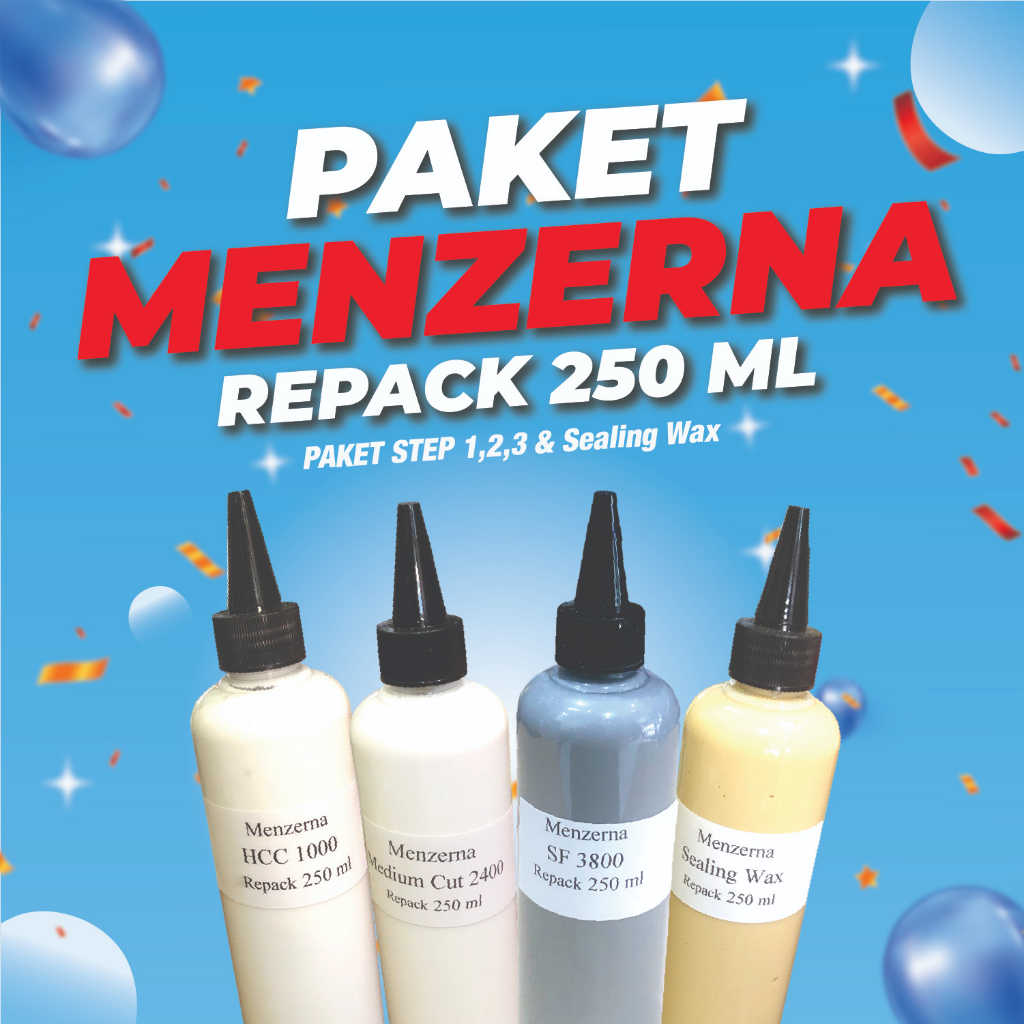 Paket Bundling Menzerna 1000 2400 3800 & Sealing Wax Repack 250 mL