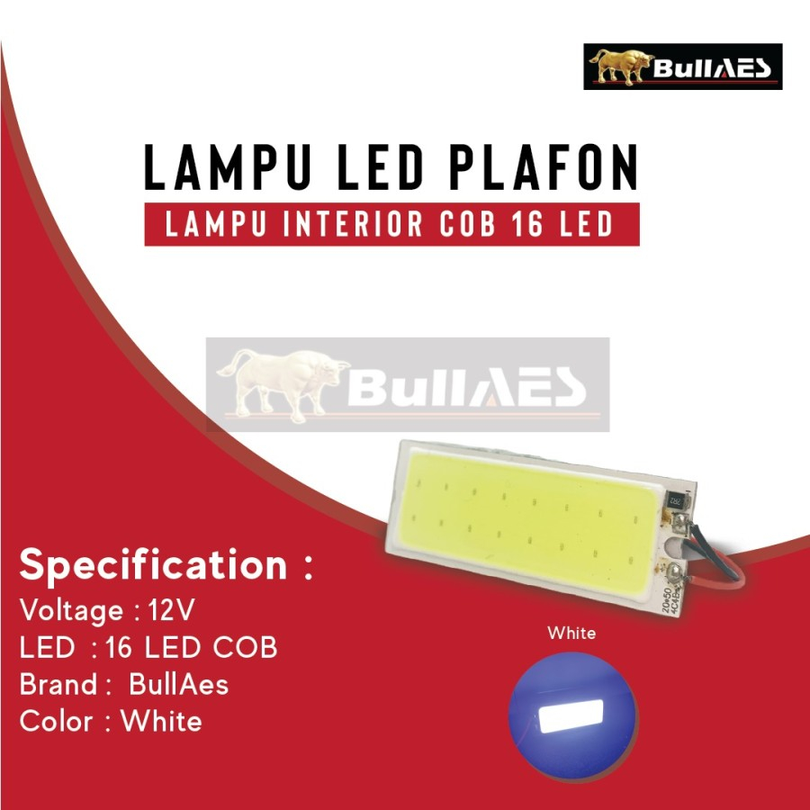 lampu LED COB plafon panjang interior mobil