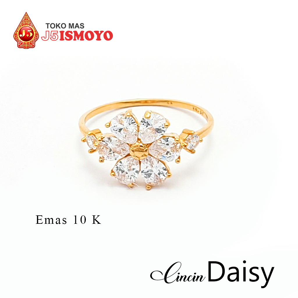 Cincin Emas 10 Karat Daisy J5 Ismoyo