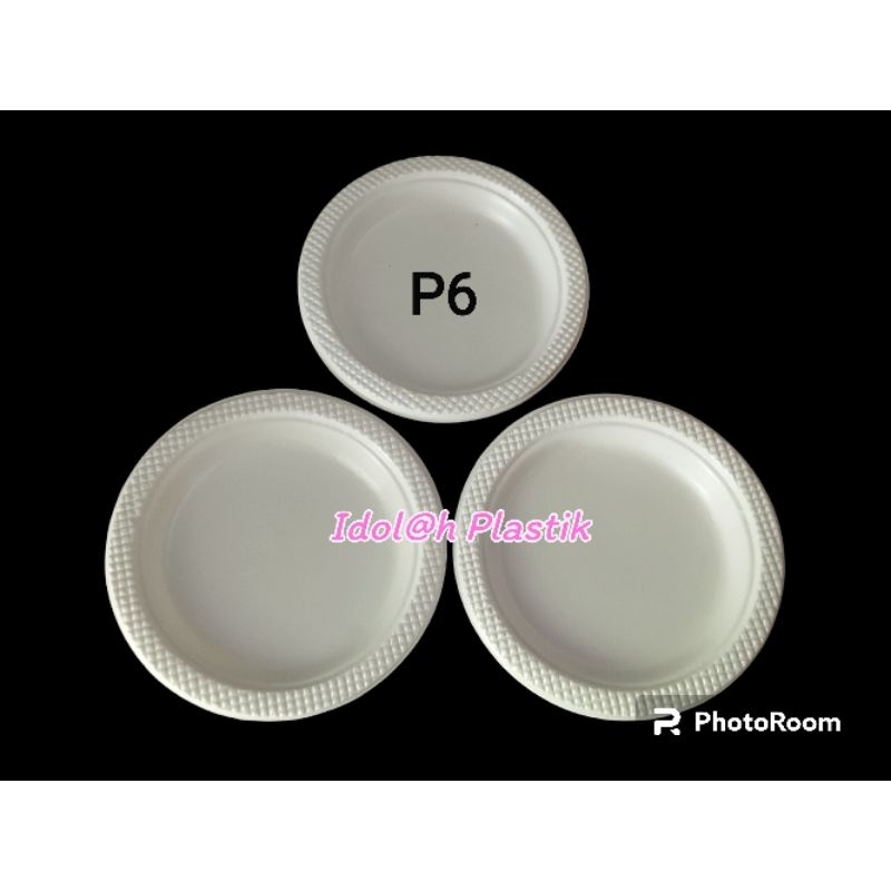 Piring P6 P7 , Piring plastik kue 6 inch - 7 inch