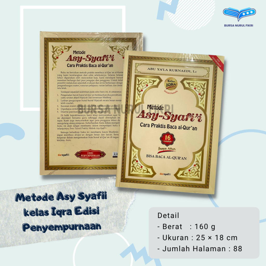 Metode Asy Syafii Ilmu Tajwid Praktis kelas Iqra Edisi Penyempurnaan Pustaka Imam Syafii
