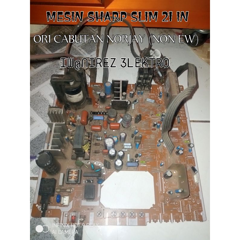 MESIN TV SHARP ALEXANDER SLIM 21 IN CRT TIPE 6229/6228 JENIS NON (EW) DR UNIT TV NORMAL